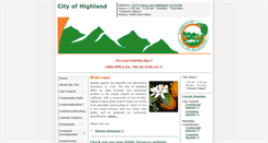 Desktop Screenshot of cityofhighland.org